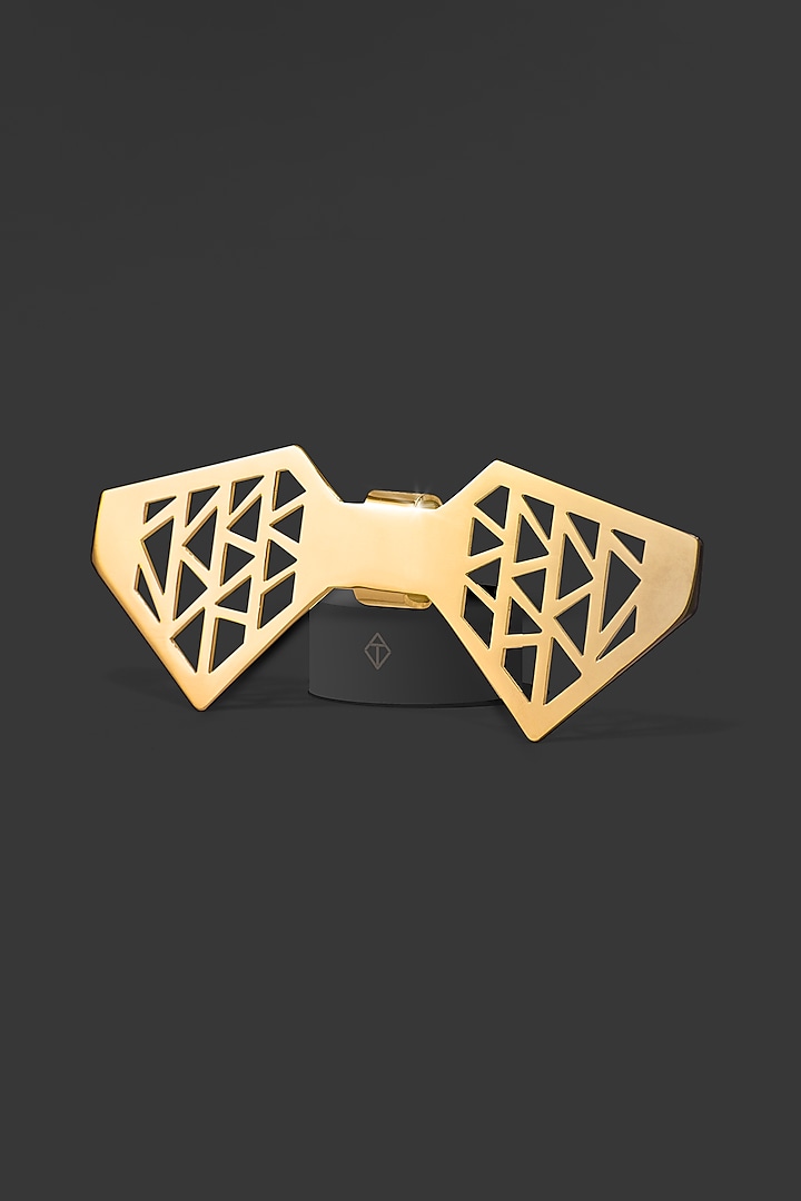 Gold Stainless Steel Bow Tie by ATVER