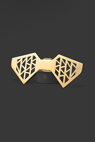 Gold Stainless Steel Bow Tie by ATVER