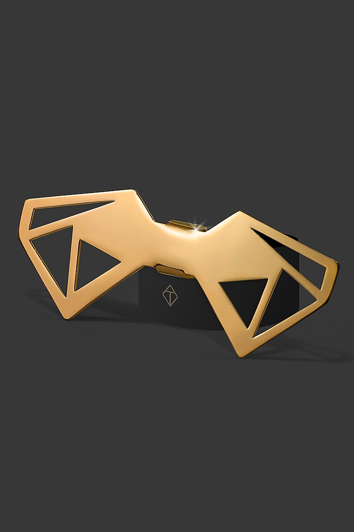 Gold Stainless Steel Bow Tie by ATVER