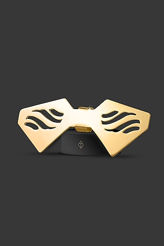 Gold Stainless Steel Bow Tie by ATVER