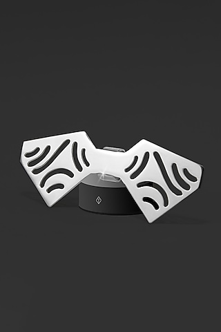 Silver Stainless Steel Bow Tie by ATVER