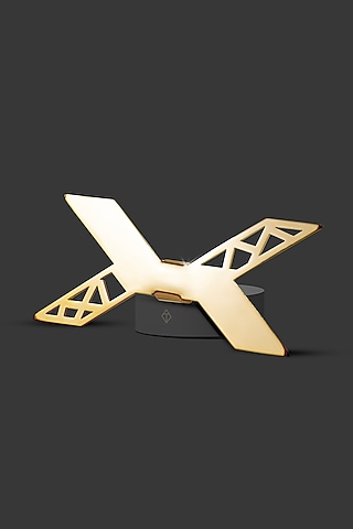 Gold Stainless Steel Bow Tie by ATVER