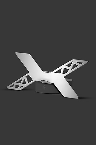 Silver Stainless Steel Bow Tie by ATVER