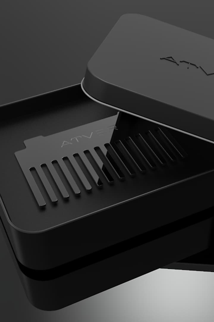 Black Stainless Steel Comb by ATVER at Pernia's Pop Up Shop