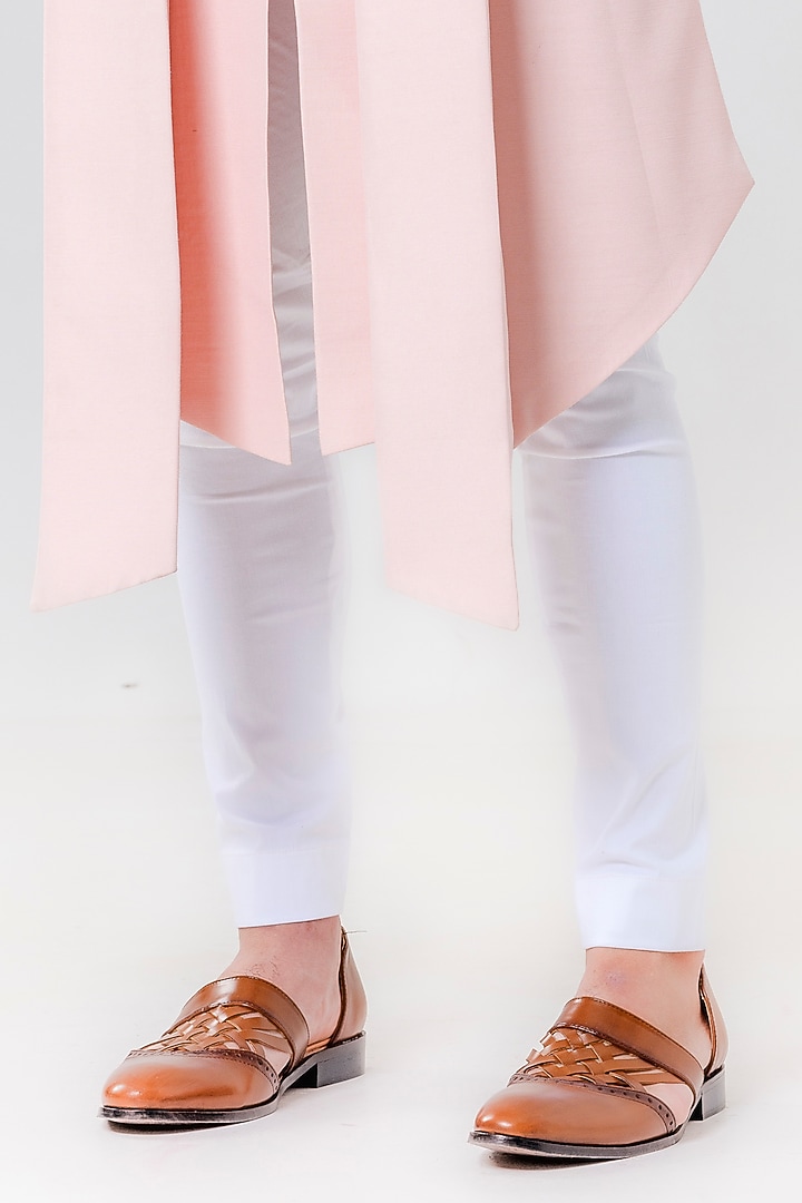 Peach Silk Embellished Wedding Sherwani Set by Amrit Dawani at Pernia's Pop Up Shop