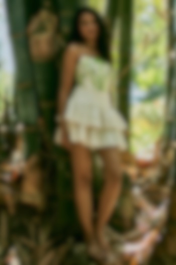 Off-White Cotton Skirt Set by ANKITA DHARMAN at Pernia's Pop Up Shop