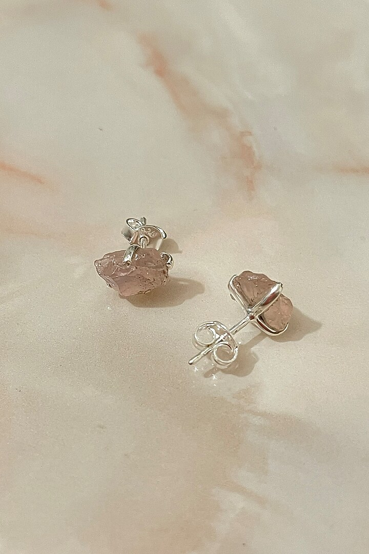 White Finish Tourmaline Necklace Set In Sterling Silver by Autumn Poppy at Pernia's Pop Up Shop