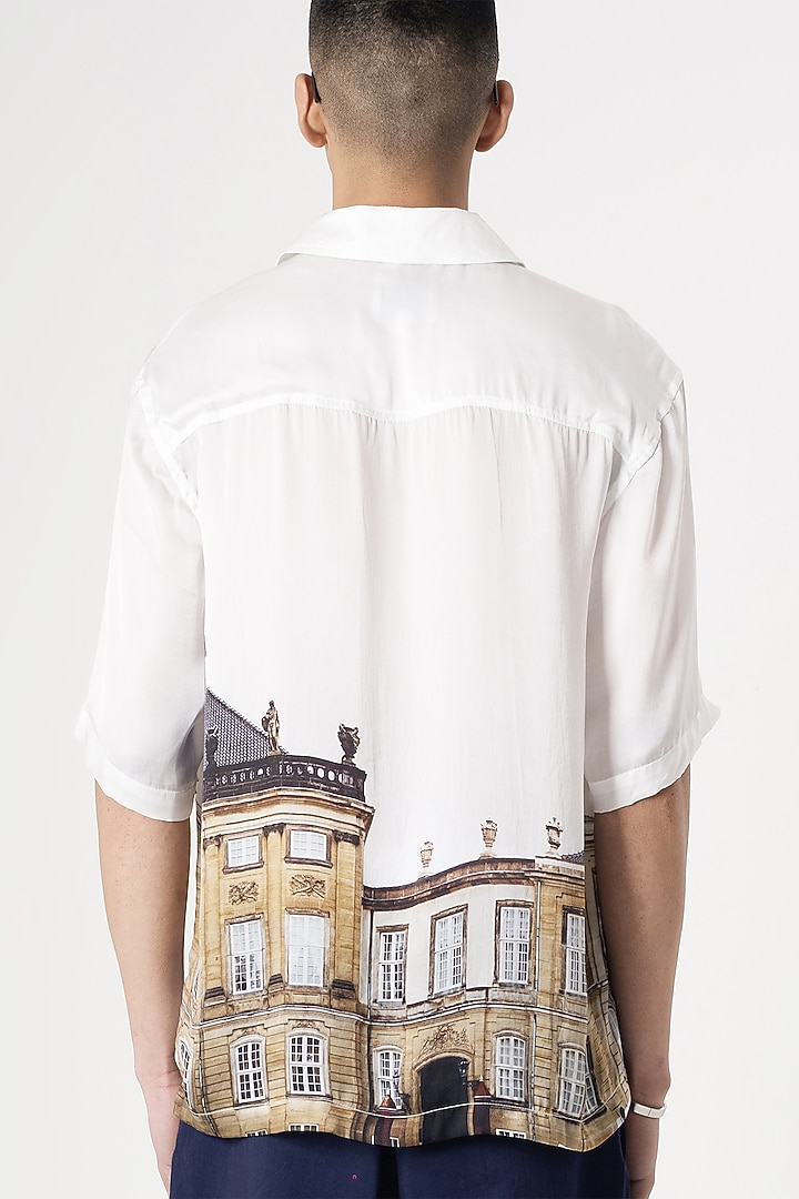 Multi-Colored Bemberg Cupro Digital Printed Summer Shirt by Aurge Studios at Pernia's Pop Up Shop