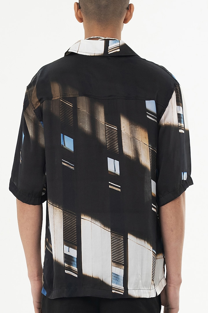 Multi-Colored Bemberg Cupro Digital Printed Summer Shirt by Aurge Studios at Pernia's Pop Up Shop
