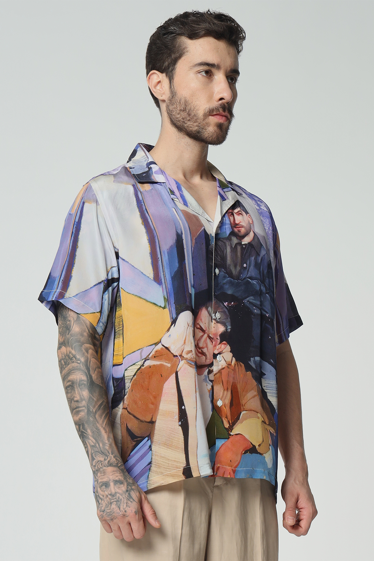 Multi-Colored Bamberg Digital Printed Oversized Shirt by Aurge Studios