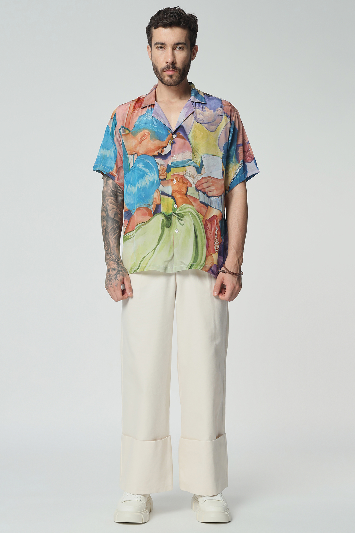 Multi-Colored Bamberg Digital Printed Oversized Shirt by Aurge Studios