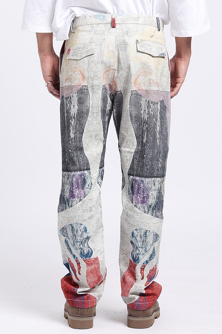 Multi-Colored Cotton Twill Digital Printed Pants by Aurge Studios at Pernia's Pop Up Shop