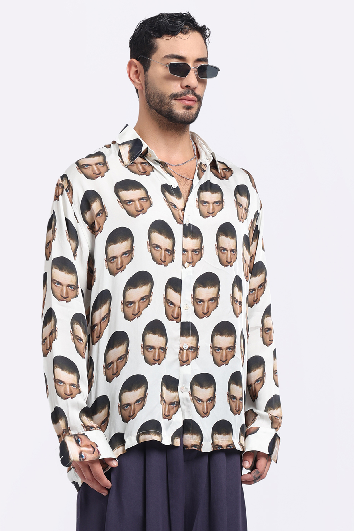 Multi-Colored Bamberg Cupro Digital Printed Shirt by Aurge Studios