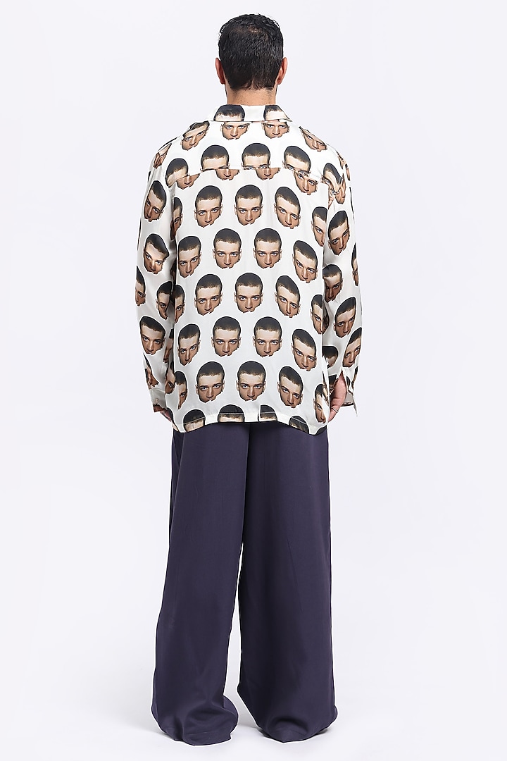Multi-Colored Bamberg Cupro Digital Printed Party Wear Shirt by Aurge Studios at Pernia's Pop Up Shop