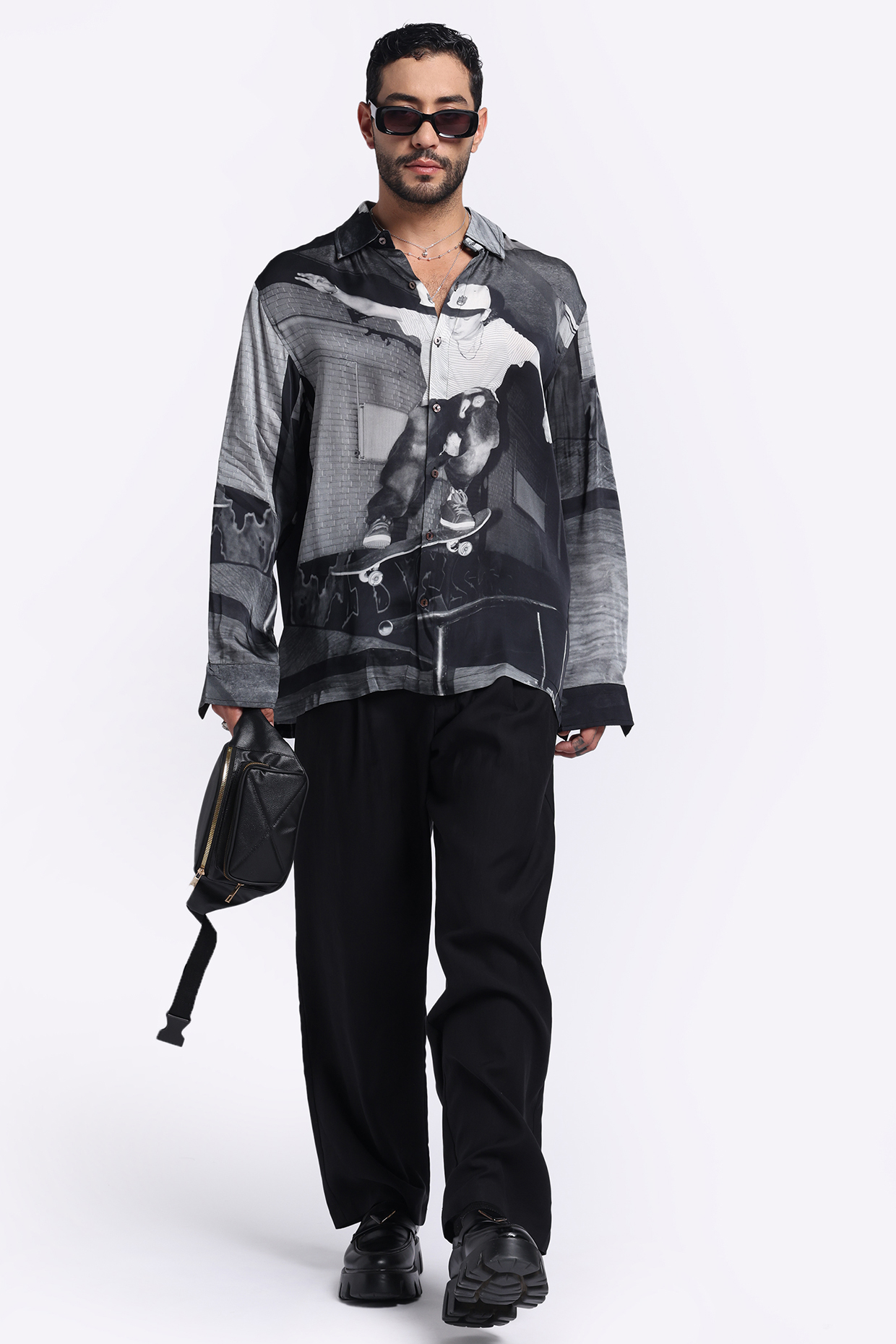 Multi-Colored Bamberg Cupro Digital Printed Shirt by Aurge Studios