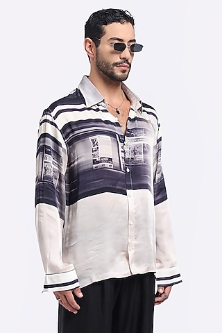 Multi-Colored Bamberg Cupro Digital Printed Shirt by Aurge Studios