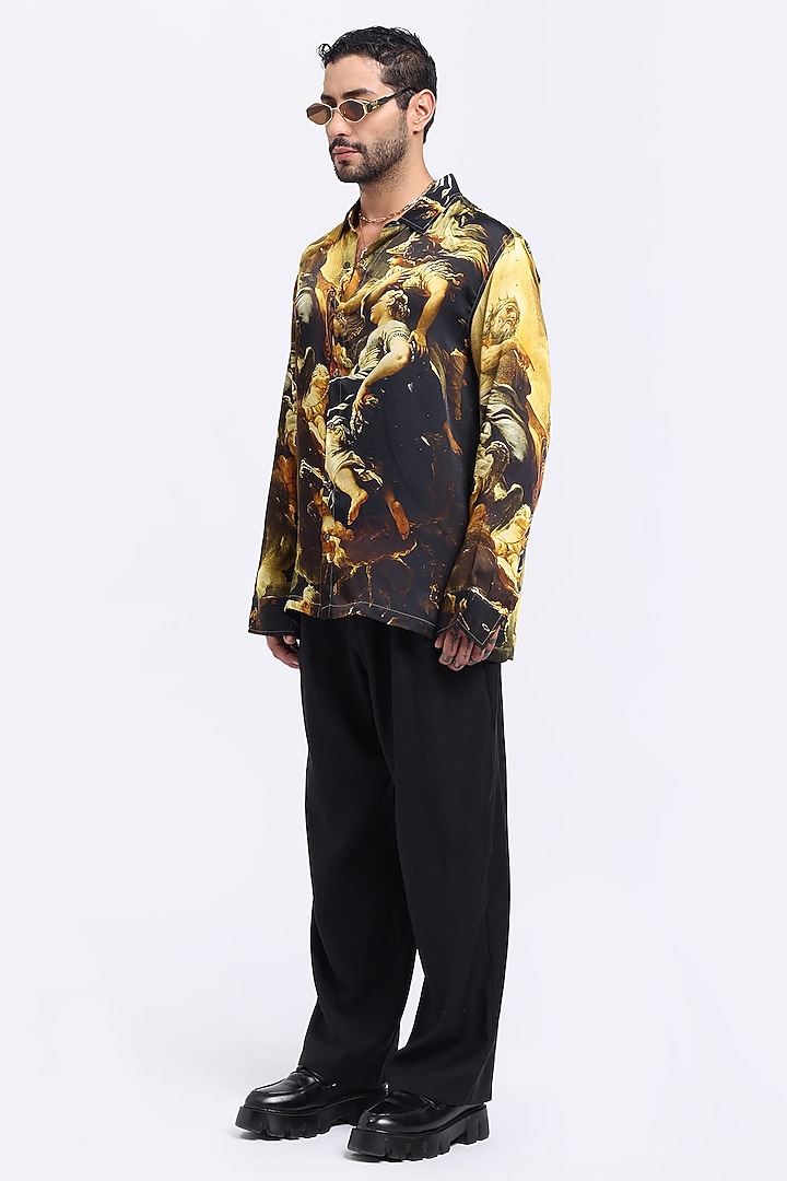 Multi-Colored Bamberg Cupro Digital Printed Party Wear Shirt by Aurge Studios at Pernia's Pop Up Shop