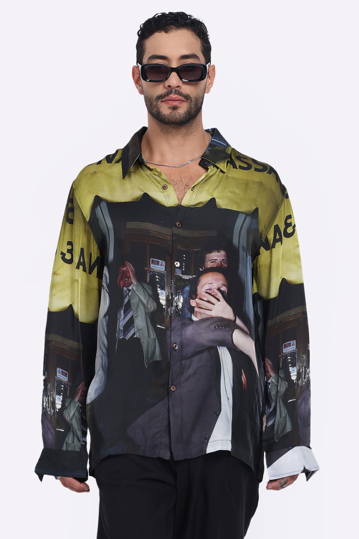Multi-Colored Bamberg Cupro Digital Printed Shirt by Aurge Studios