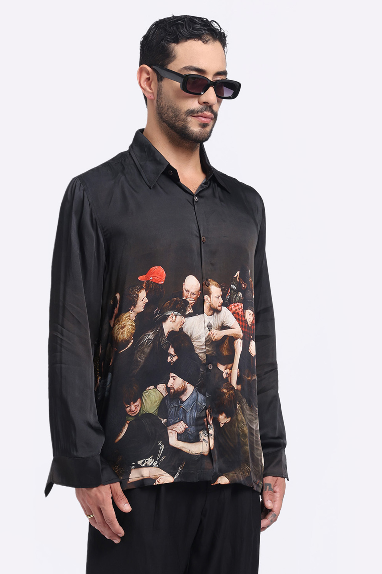 Multi-Colored Bamberg Cupro Digital Printed Shirt by Aurge Studios