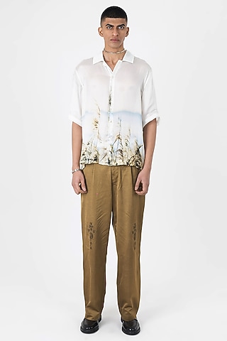Multi-Colored Bemberg Cupro Digital Printed Shirt by Aurge Studios