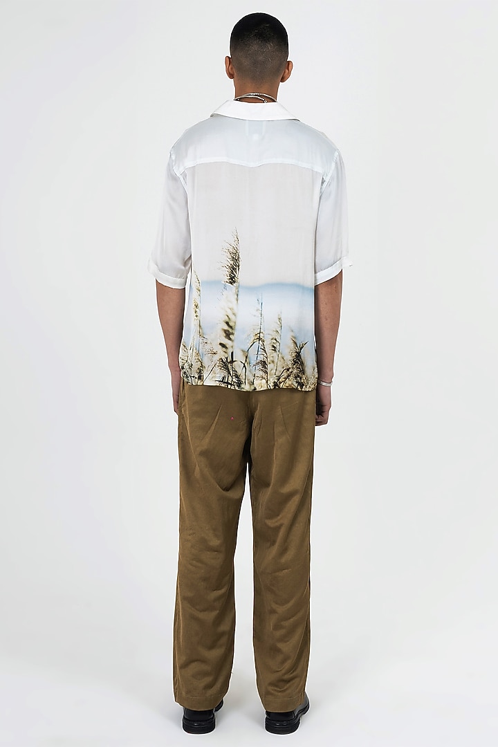 Multi-Colored Bemberg Cupro Digital Printed Summer Shirt by Aurge Studios at Pernia's Pop Up Shop