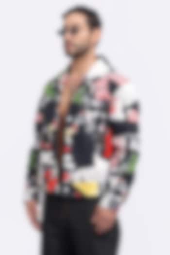 Multi-Colored Cotton Satin Lycra Digital Printed Jacket by Aurge Studios at Pernia's Pop Up Shop