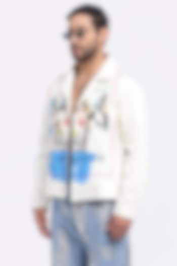 Multi-Colored Cotton Satin Lycra Digital Printed Jacket by Aurge Studios at Pernia's Pop Up Shop