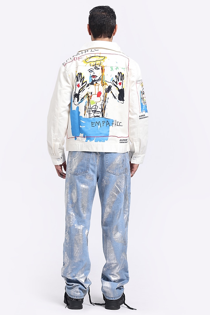 Multi-Colored Cotton Satin Lycra Digital Printed Jacket by Aurge Studios at Pernia's Pop Up Shop