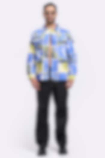 Multi-Colored Cotton Twill Digital Printed Shacket by Aurge Studios at Pernia's Pop Up Shop