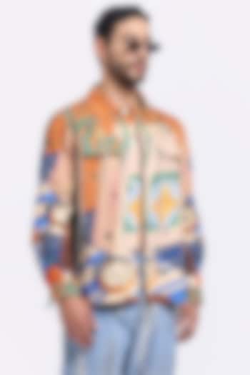 Multi-Colored Cotton Twill Digital Printed Shacket by Aurge Studios at Pernia's Pop Up Shop