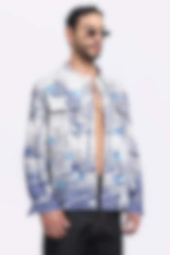 Multi-Colored Cotton Twill Digital Printed Shacket by Aurge Studios at Pernia's Pop Up Shop