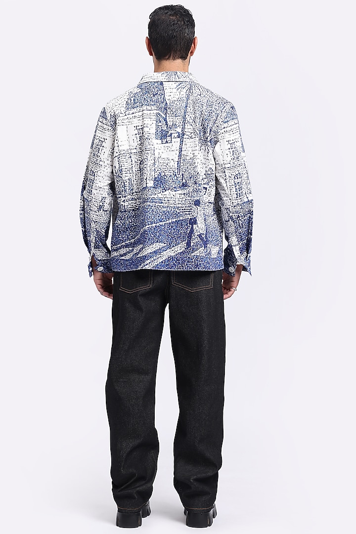 Multi-Colored Cotton Twill Digital Printed Shacket by Aurge Studios at Pernia's Pop Up Shop