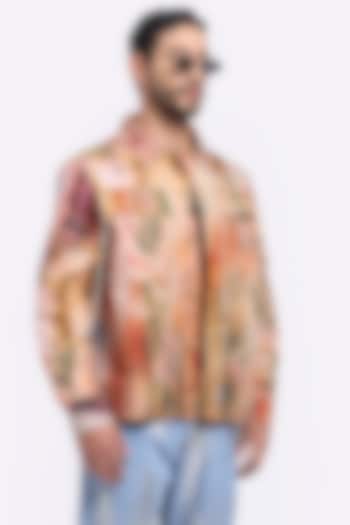 Multi-Colored Cotton Twill Digital Printed Shacket by Aurge Studios at Pernia's Pop Up Shop