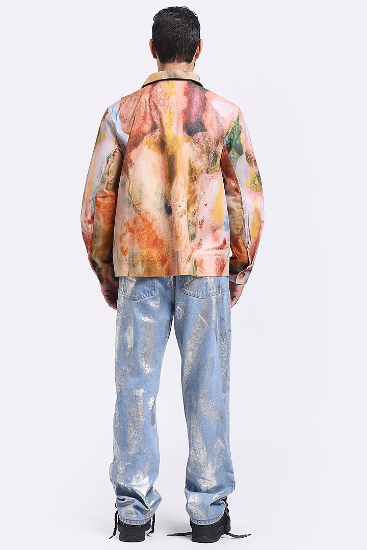 Multi-Colored Cotton Twill Digital Printed Shacket by Aurge Studios at Pernia's Pop Up Shop