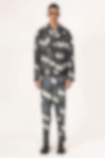Multi-Colored Cotton Satin Lycra Digital Printed Jacket by Aurge Studios at Pernia's Pop Up Shop