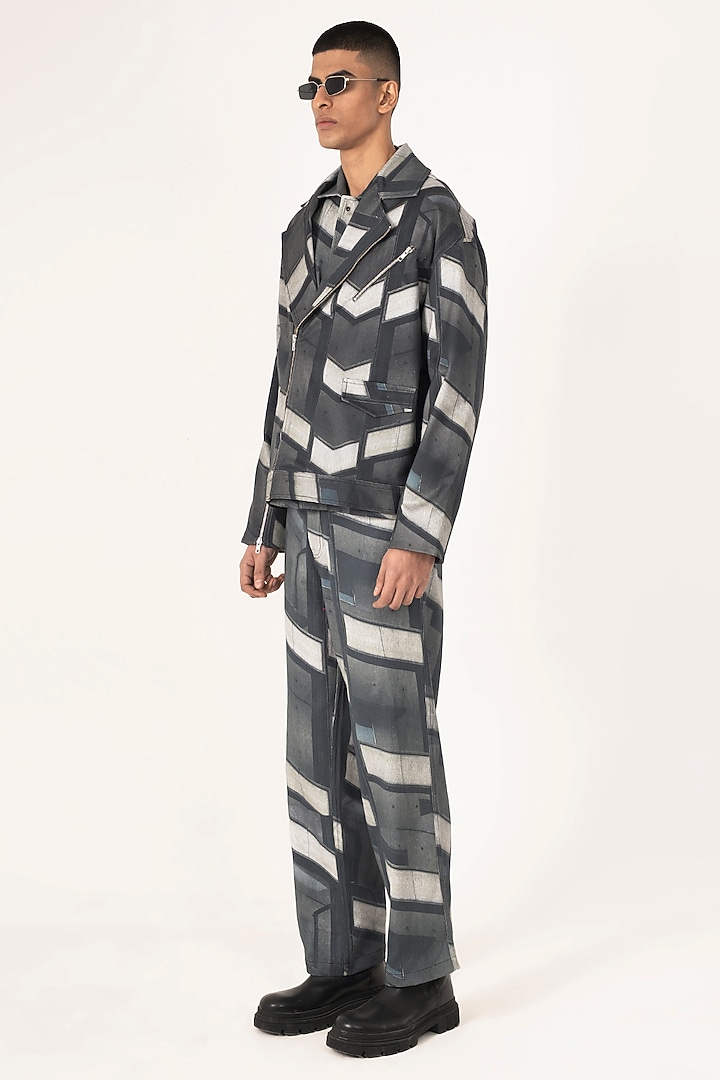 Multi-Colored Cotton Satin Lycra Digital Printed Jacket by Aurge Studios at Pernia's Pop Up Shop