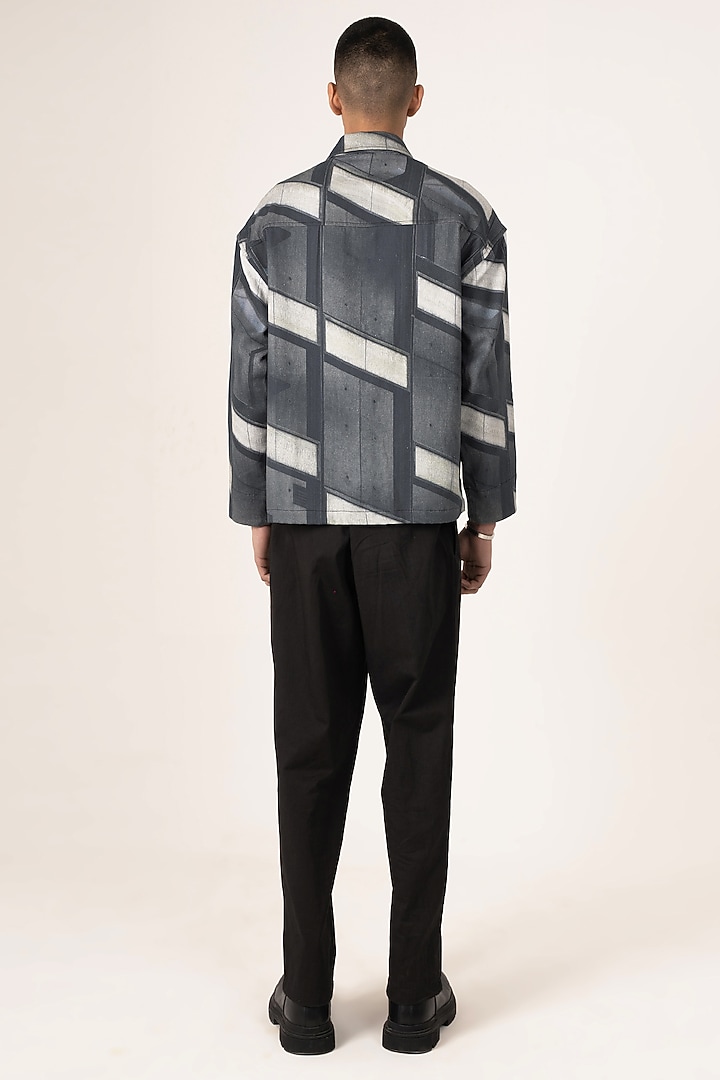 Multi-Colored Cotton Twill Digital Printed Shacket by Aurge Studios at Pernia's Pop Up Shop