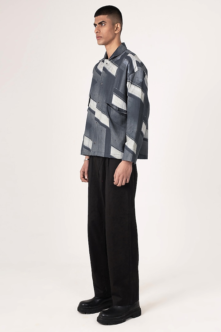 Multi-Colored Cotton Twill Digital Printed Shacket by Aurge Studios at Pernia's Pop Up Shop