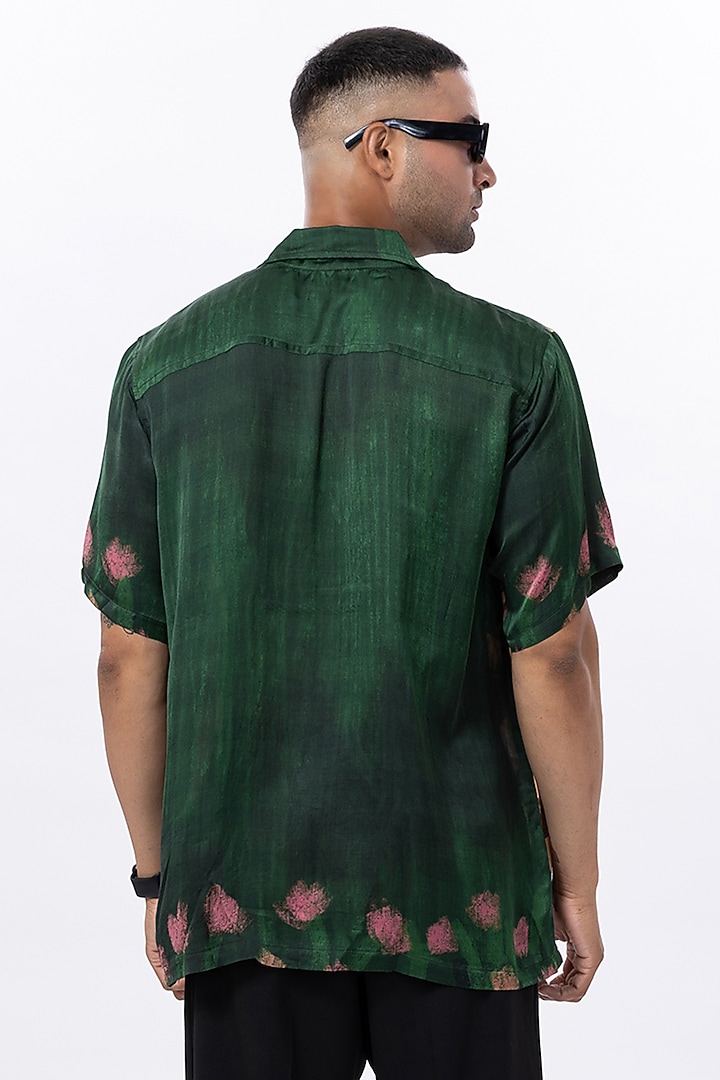 Multi-Colored Modal Satin Digital Printed Oversized Summer Shirt by Aurge Studios at Pernia's Pop Up Shop