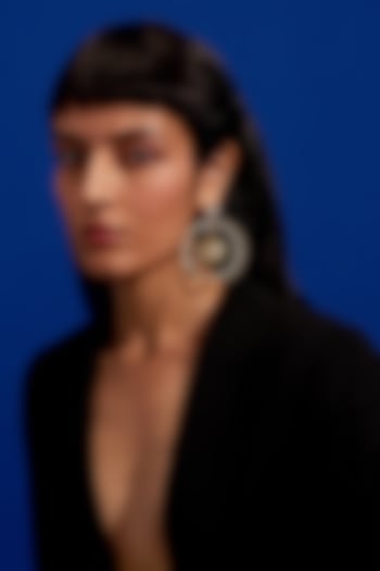 Gold Plated Morning Star Enameled Dangler Earrings by Aulerth X Shivan & Narresh at Pernia's Pop Up Shop