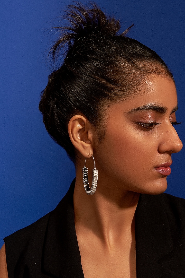 Gold Plated Morning Star Hoop Earrings by Aulerth X Shivan & Narresh at Pernia's Pop Up Shop