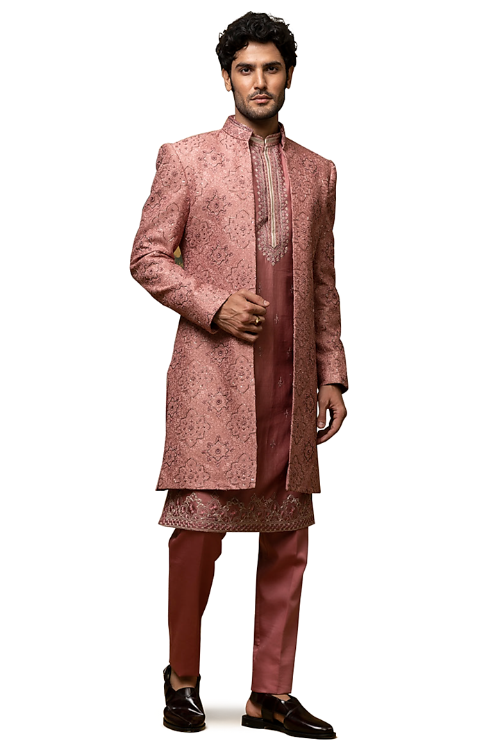 Lush Roses Boota Embroidery Wedding Indowestern by ASUKA at Pernia's Pop Up Shop