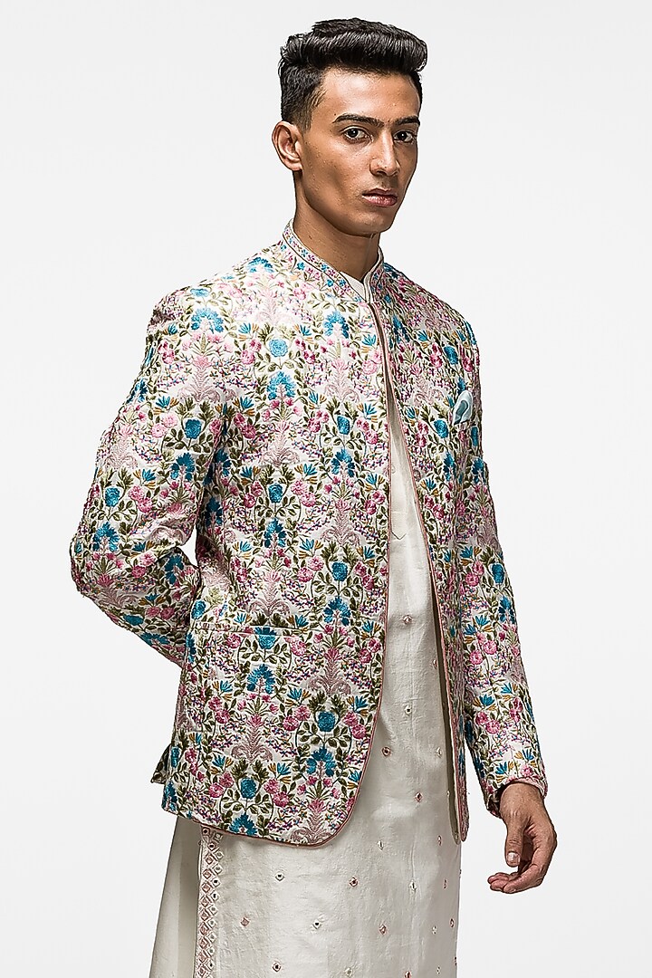 Multi-Colored Embroidered Indo-Western Set by ASUKA at Pernia's Pop Up Shop