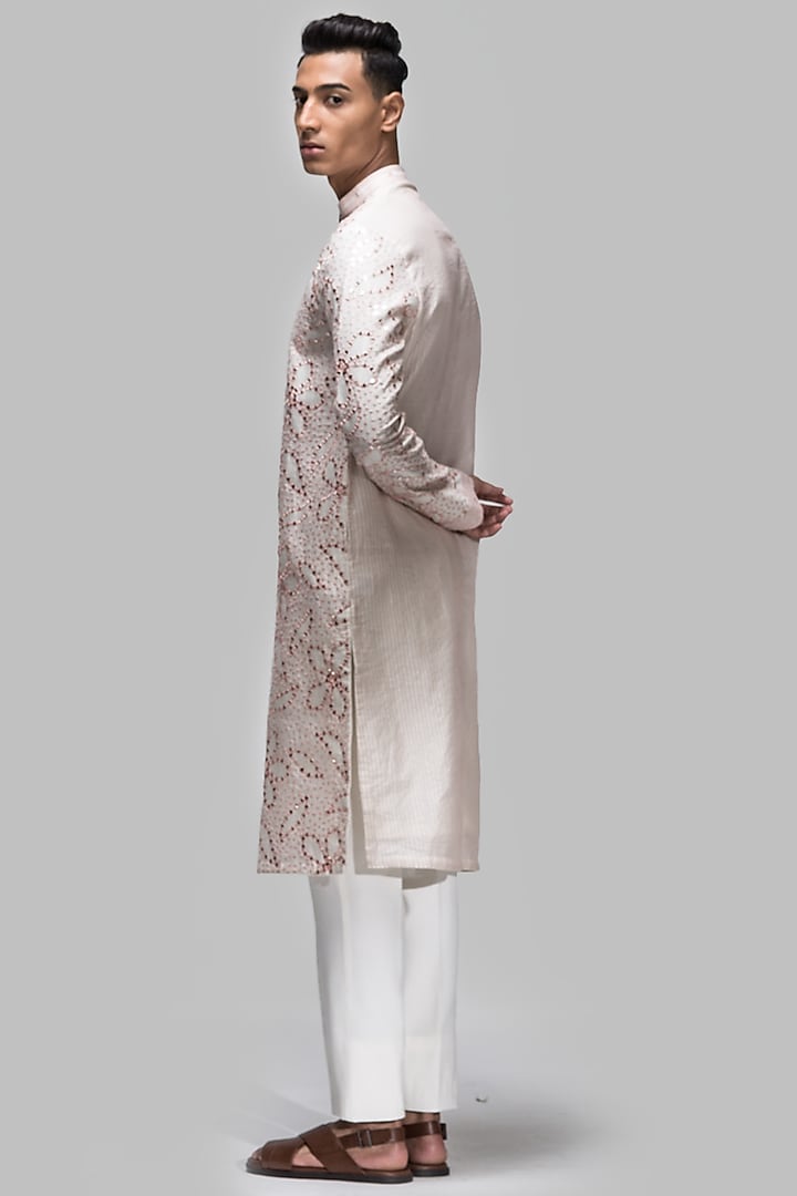 Light Pink Embroidered kurta Set by ASUKA at Pernia's Pop Up Shop