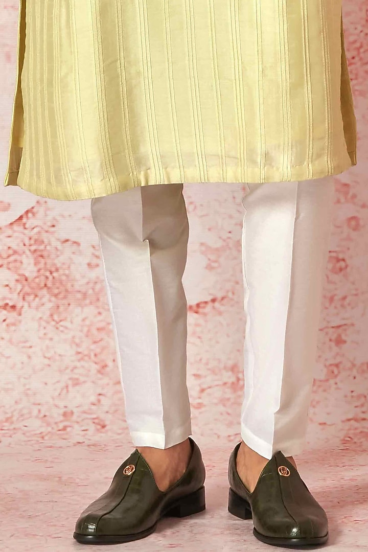 Lime Cotton Silk Tie- Dye Wedding Indowestern Set by ASUKA at Pernia's Pop Up Shop