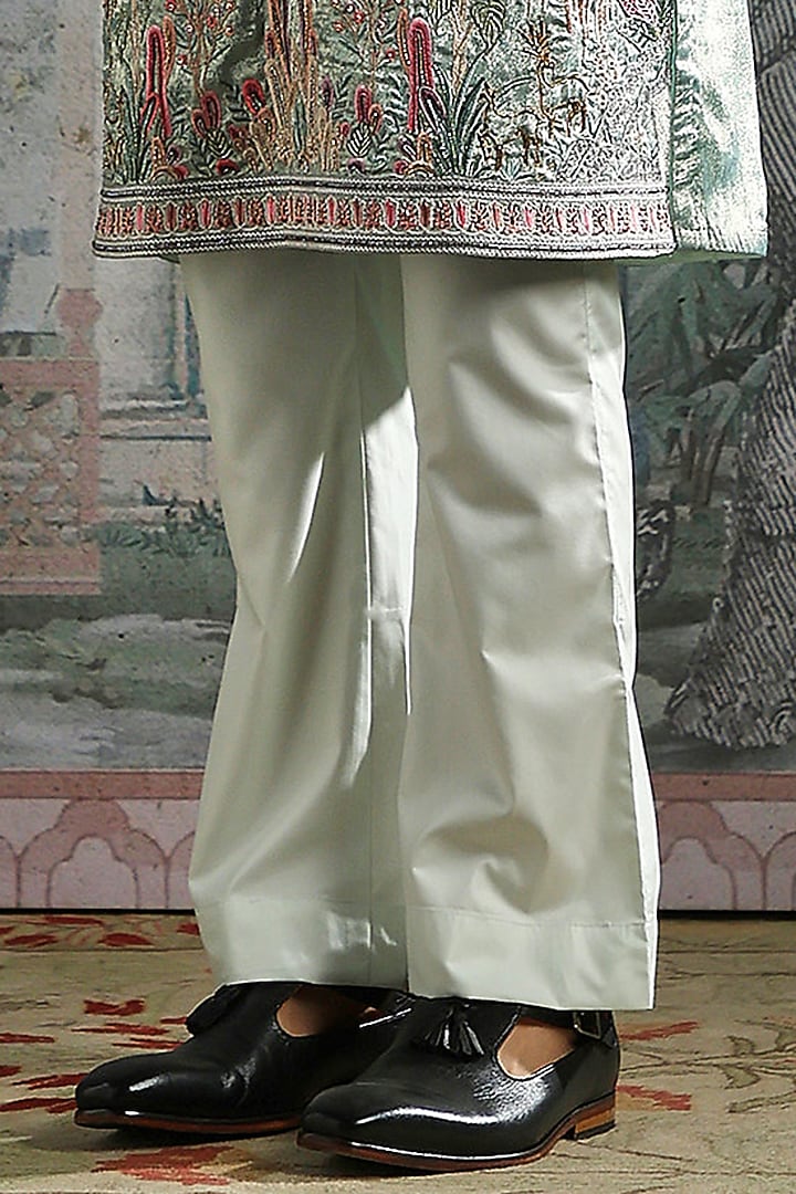 Mint Green Georgette Embroidered Kurta Set by ASUKA at Pernia's Pop Up Shop