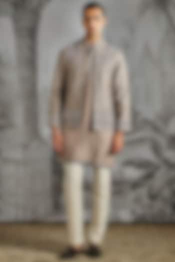 Pastel Blush Raw Silk Textured Bundi Set by ASUKA at Pernia's Pop Up Shop