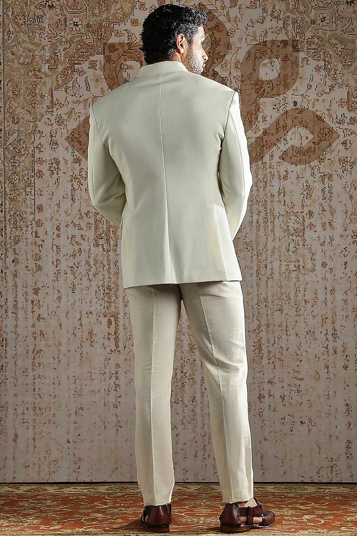 Ivory Suiting Wedding Bandhgala Set by ASUKA at Pernia's Pop Up Shop