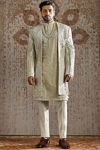 indo western dress for engagement male Elegant Velvet Sequin Long Prom Dress main image 1