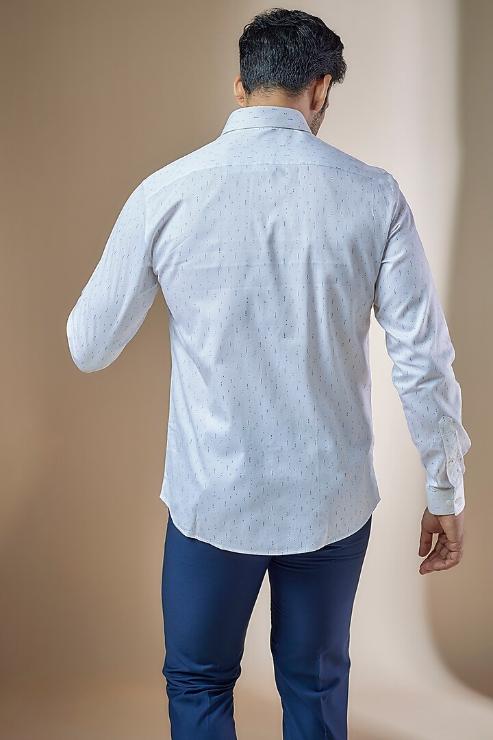 White Cotton Printed Summer Shirt by ASUKA at Pernia's Pop Up Shop